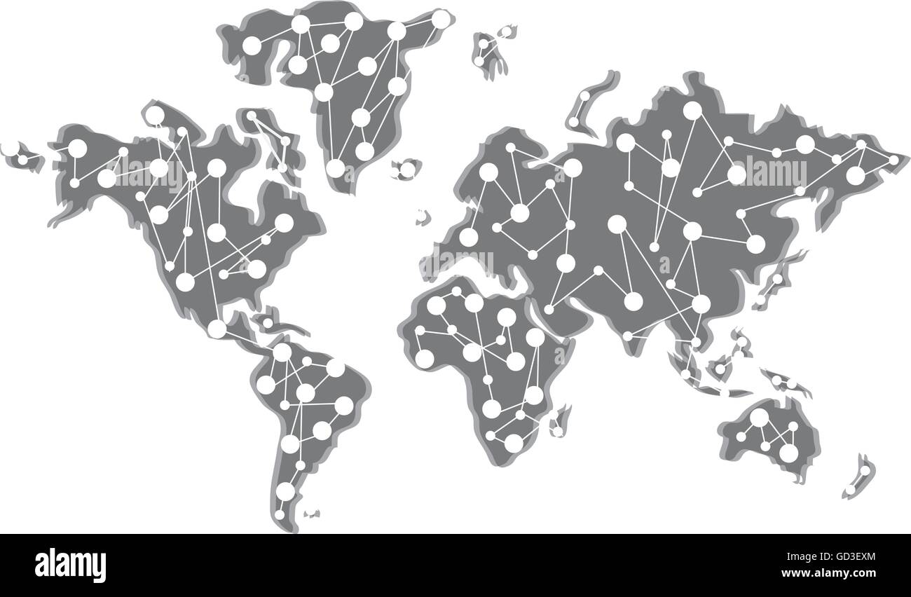 geometric texture world map icon Stock Vector Image & Art - Alamy