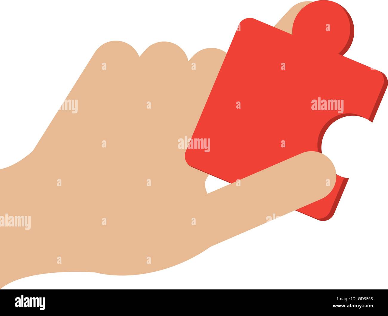 hand holding puzzle piece icon Stock Vector Image & Art - Alamy