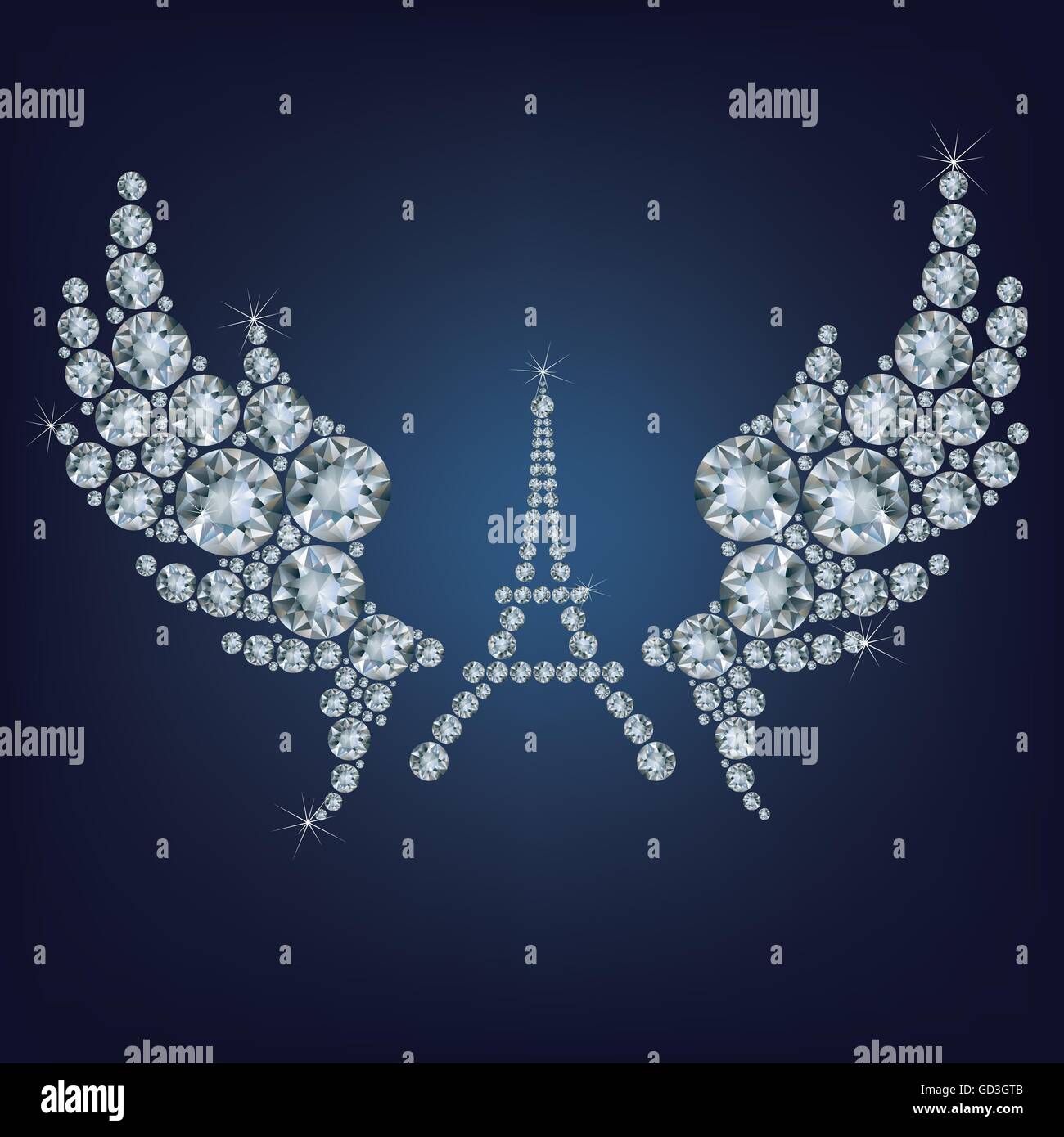 pray for Paris, 13 November 2015 Stock Vector