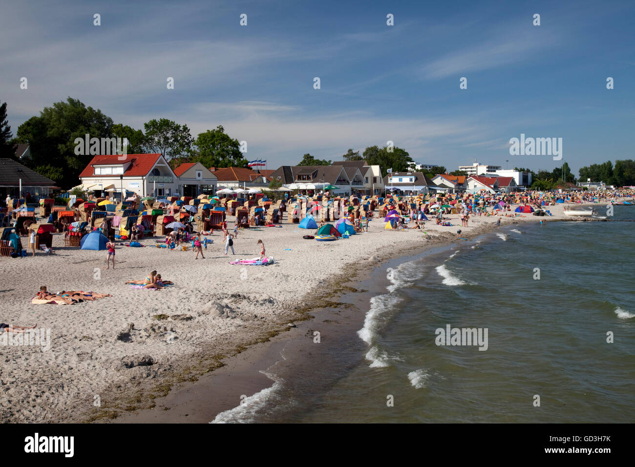 Beach, Baltic resort Kellenhusen, Luebecker Bucht bay, Baltic Sea coast, Schleswig-Holstein Stock Photo