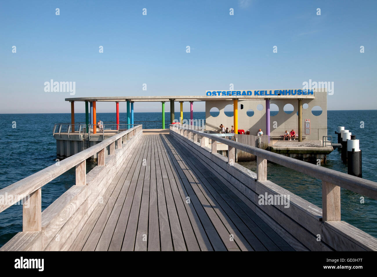 Pier, Baltic resort Kellenhusen, Luebecker Bucht bay, Baltic Sea coast, Schleswig-Holstein Stock Photo