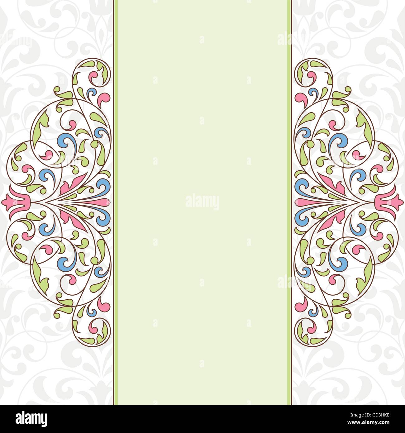 Floral pattern for invitation card Stock Vector Image & Art - Alamy