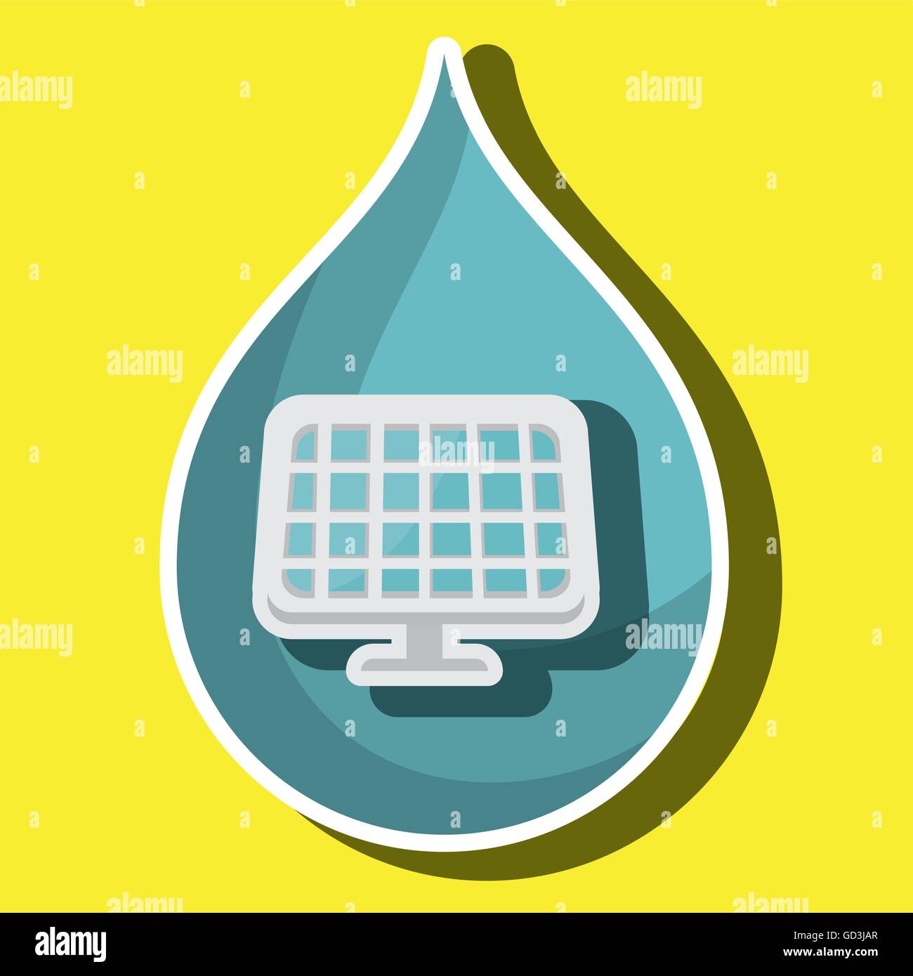 Energy tree solar panel art Stock Vector Images - Alamy