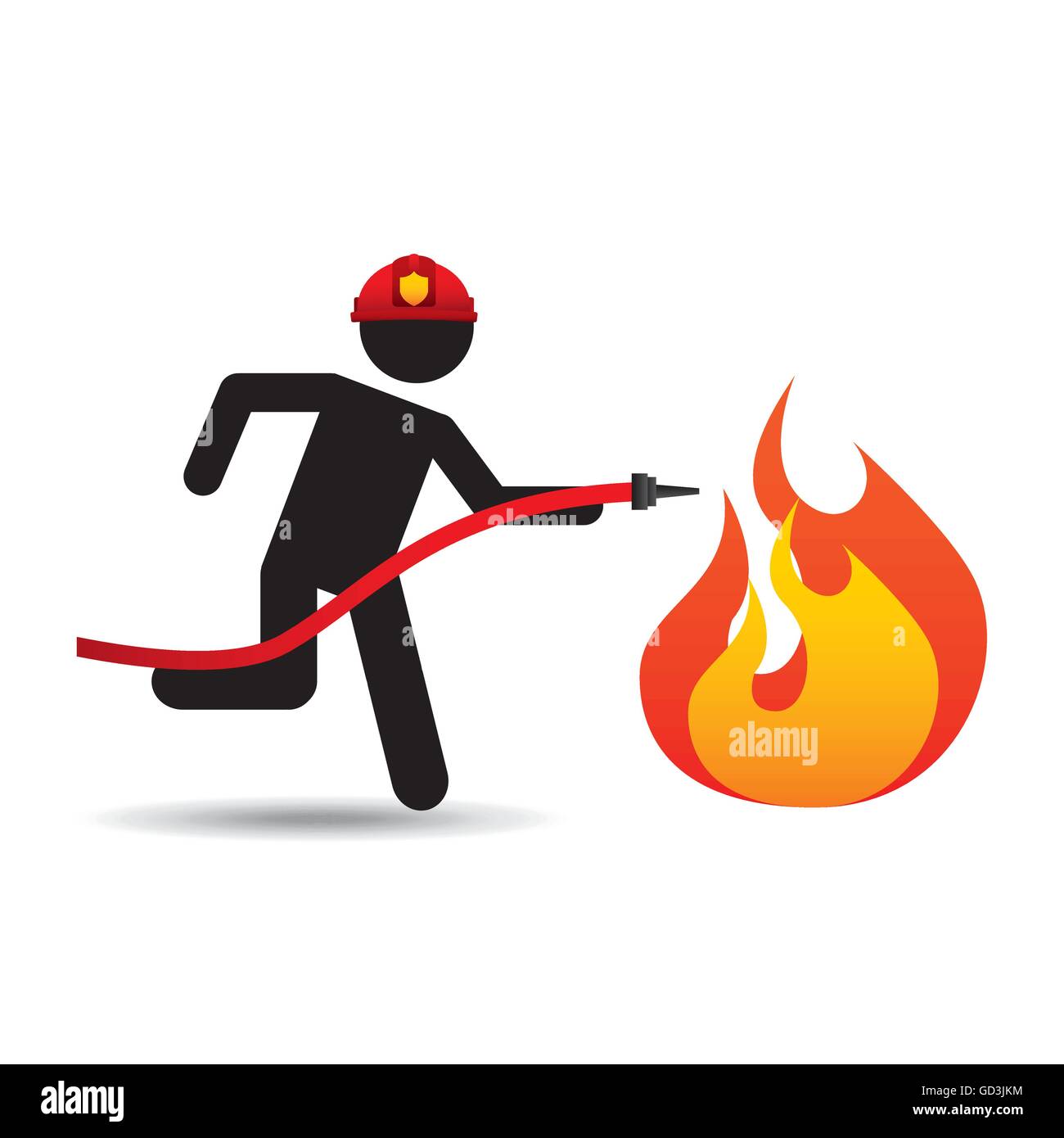 firefighter job icon Stock Vector Image & Art - Alamy