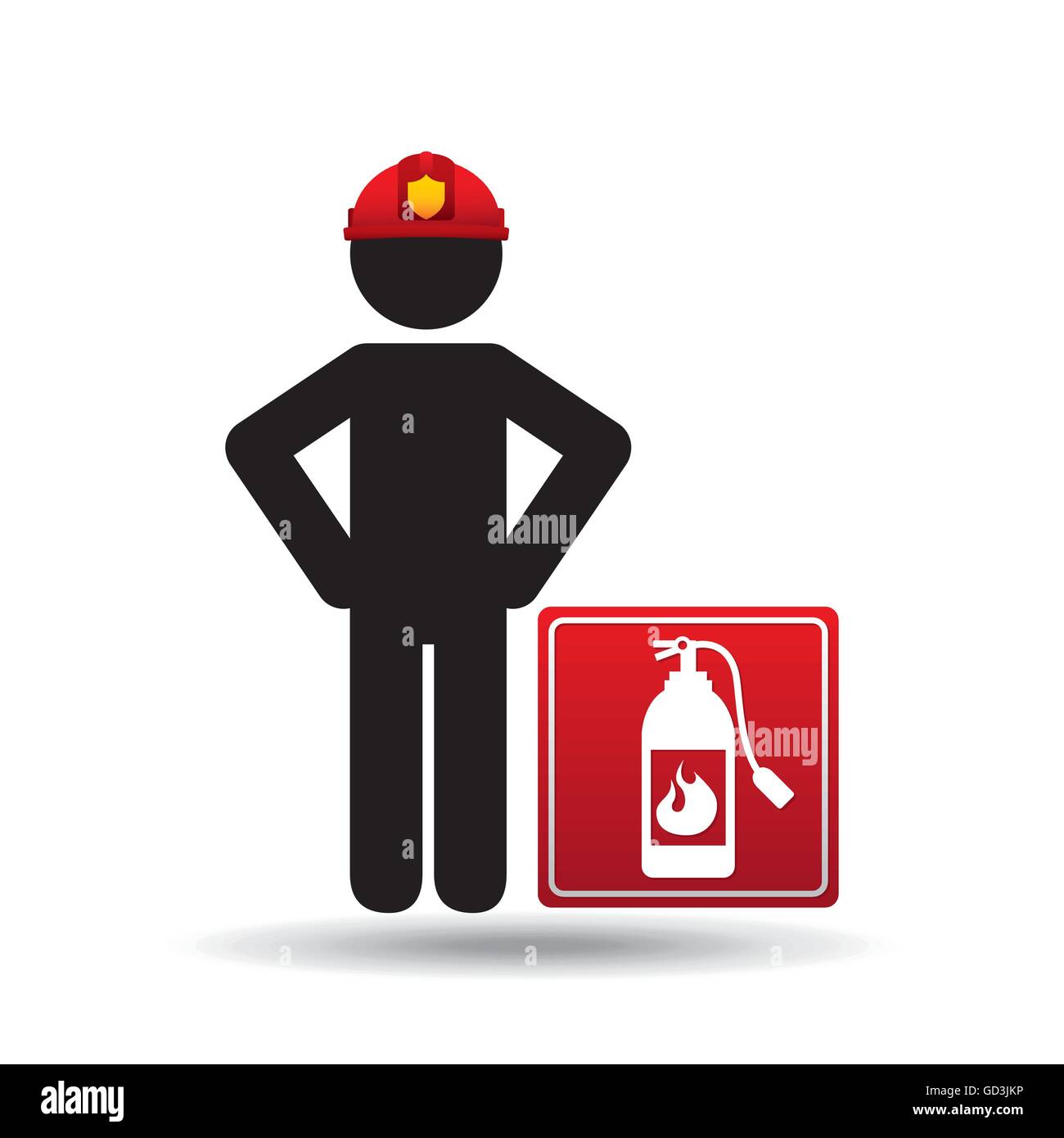 firefighter job icon Stock Vector Image & Art - Alamy