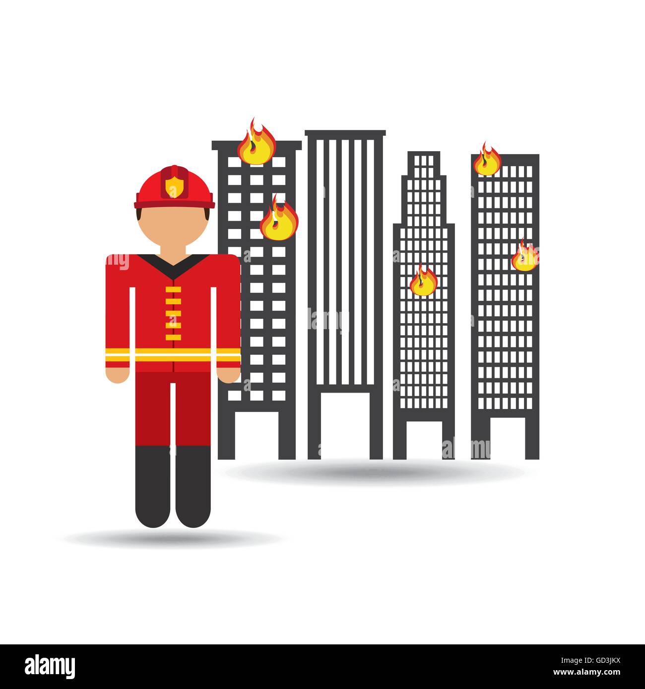 firefighter job icon Stock Vector Image & Art - Alamy