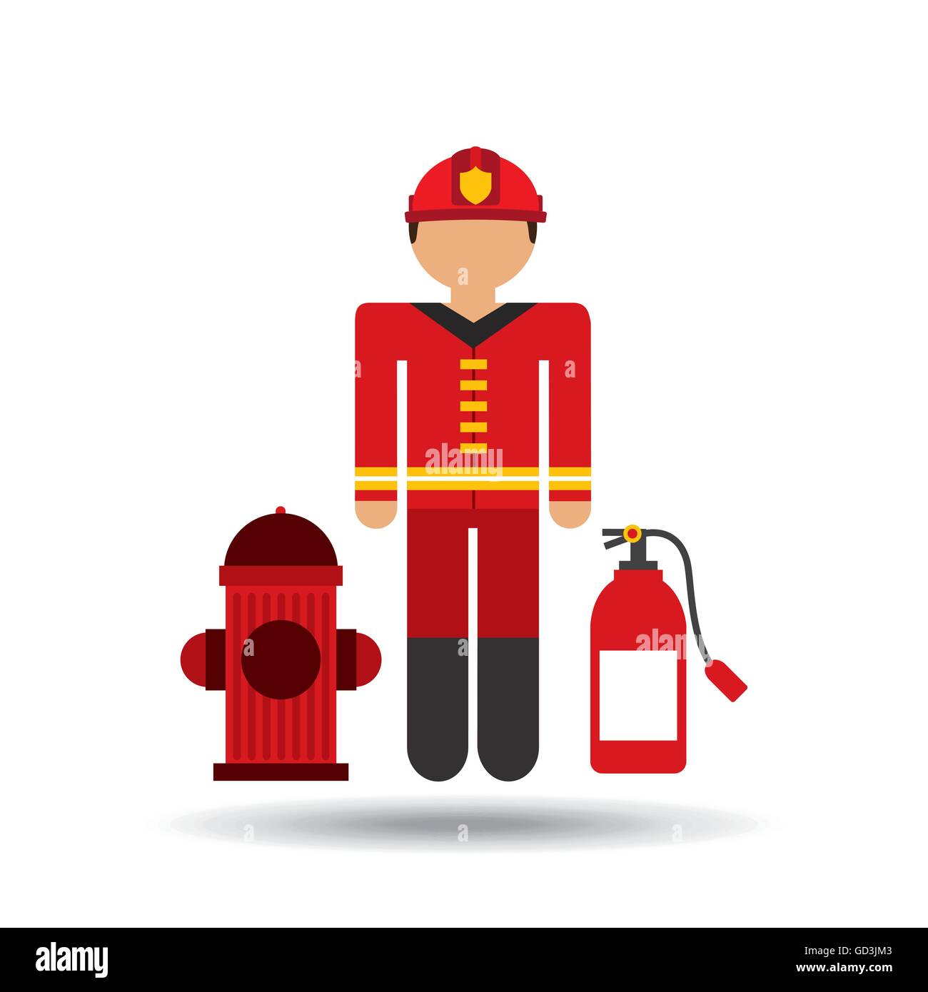 firefighter job icon Stock Vector Image & Art - Alamy