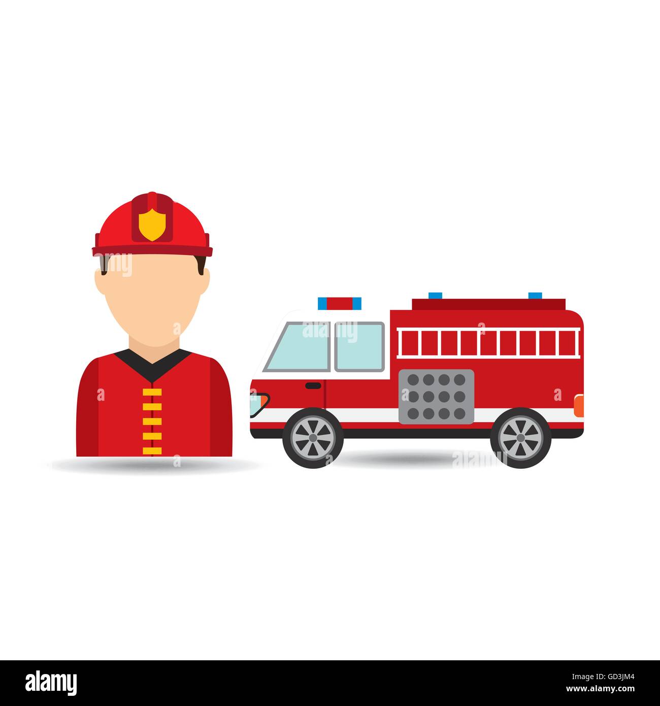 firefighter job icon Stock Vector Image & Art - Alamy
