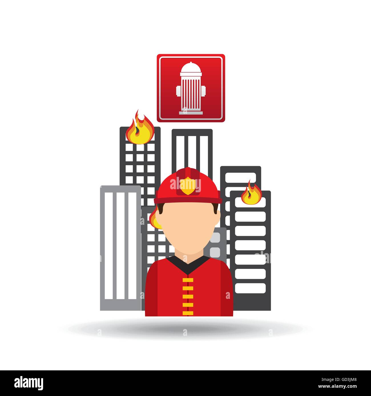 firefighter job icon Stock Vector Image & Art - Alamy