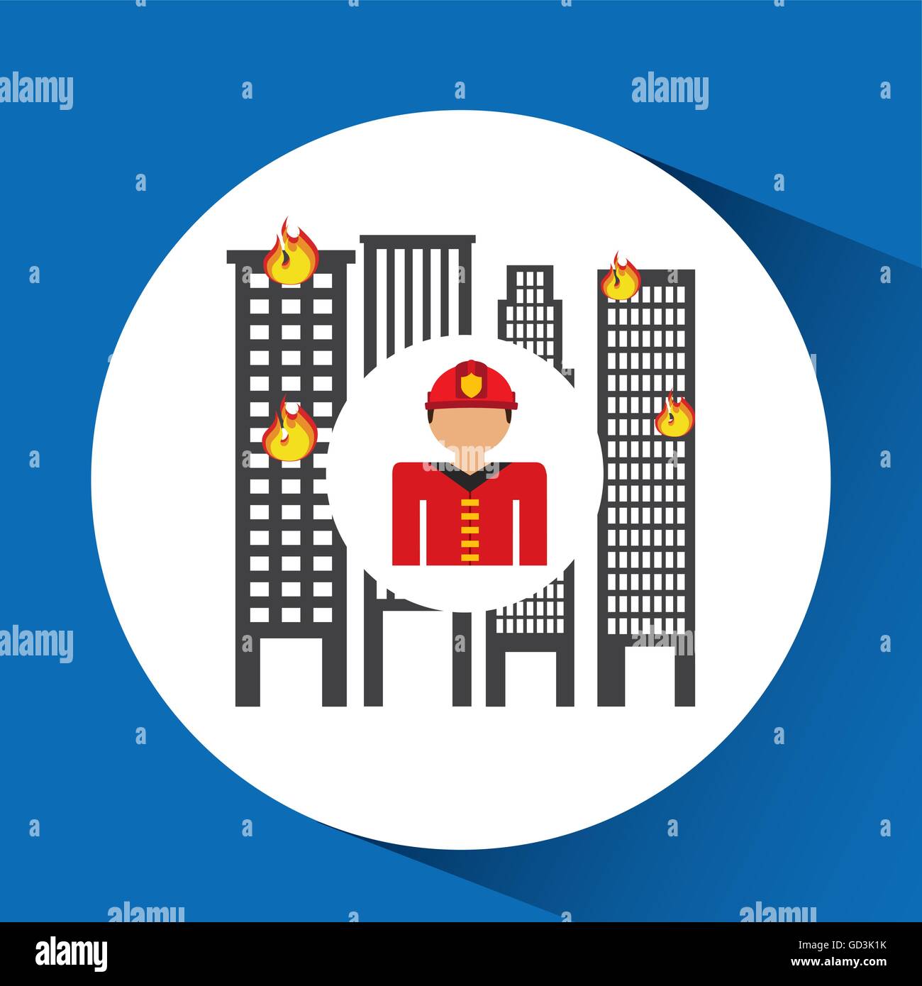 firefighter job icon Stock Vector Image & Art - Alamy