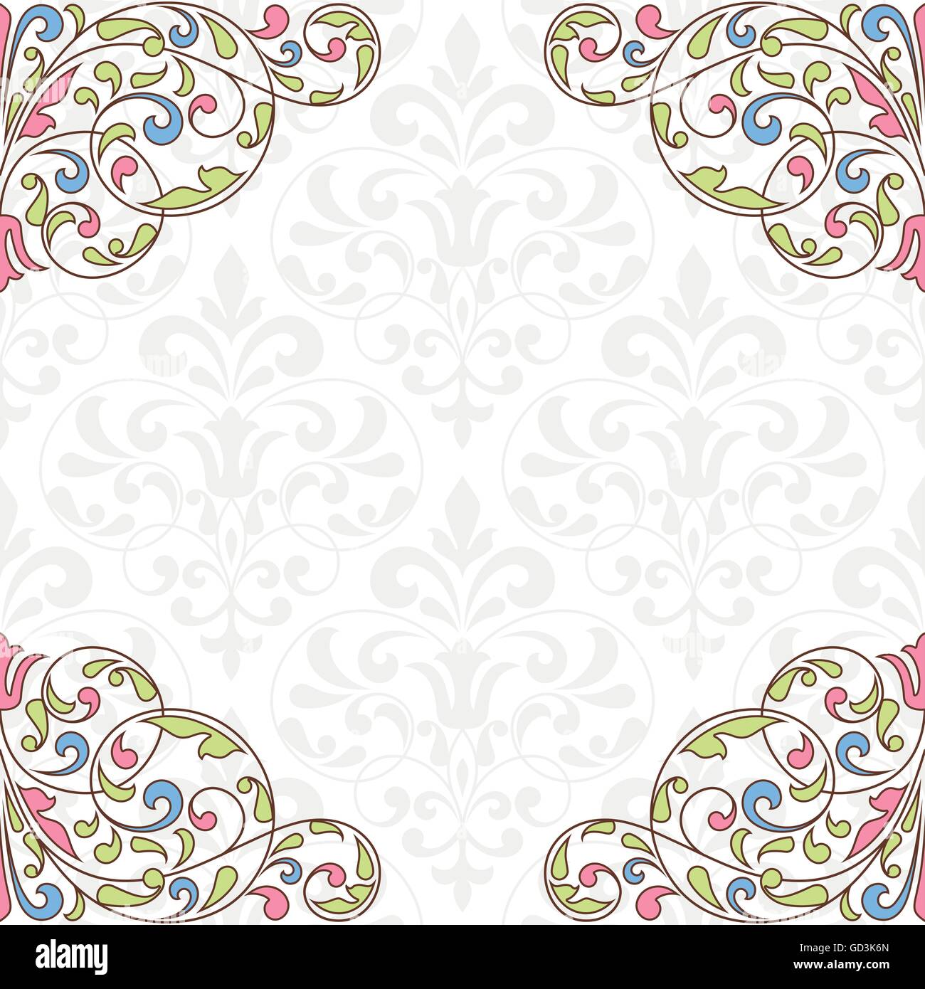 Floral pattern for invitation card Stock Vector Image & Art - Alamy