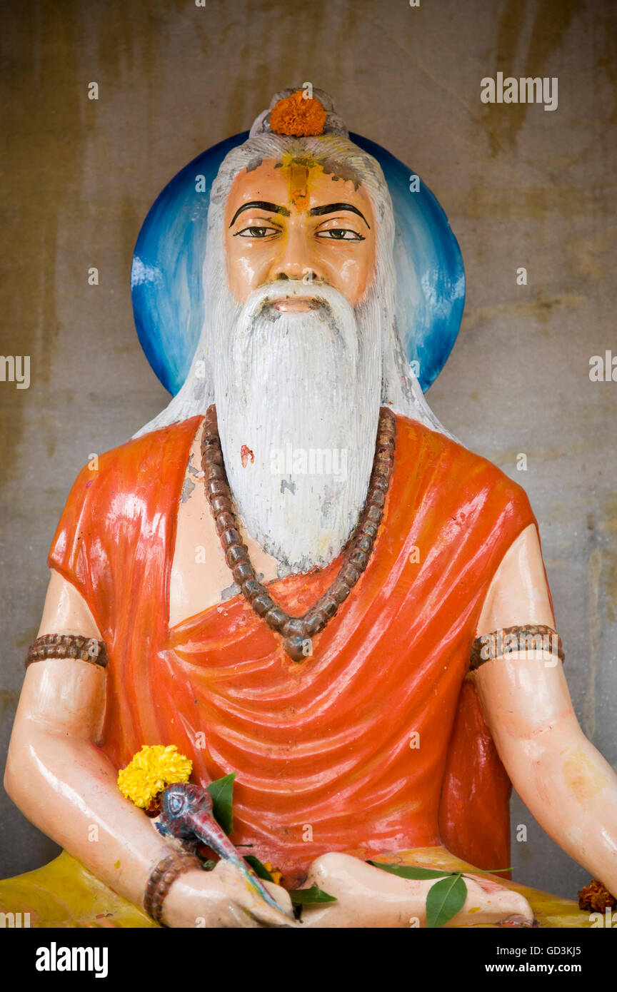 Maharishi Valmiki rishi statue, author of Ramayana, India, Asia, Indian author Stock Photo