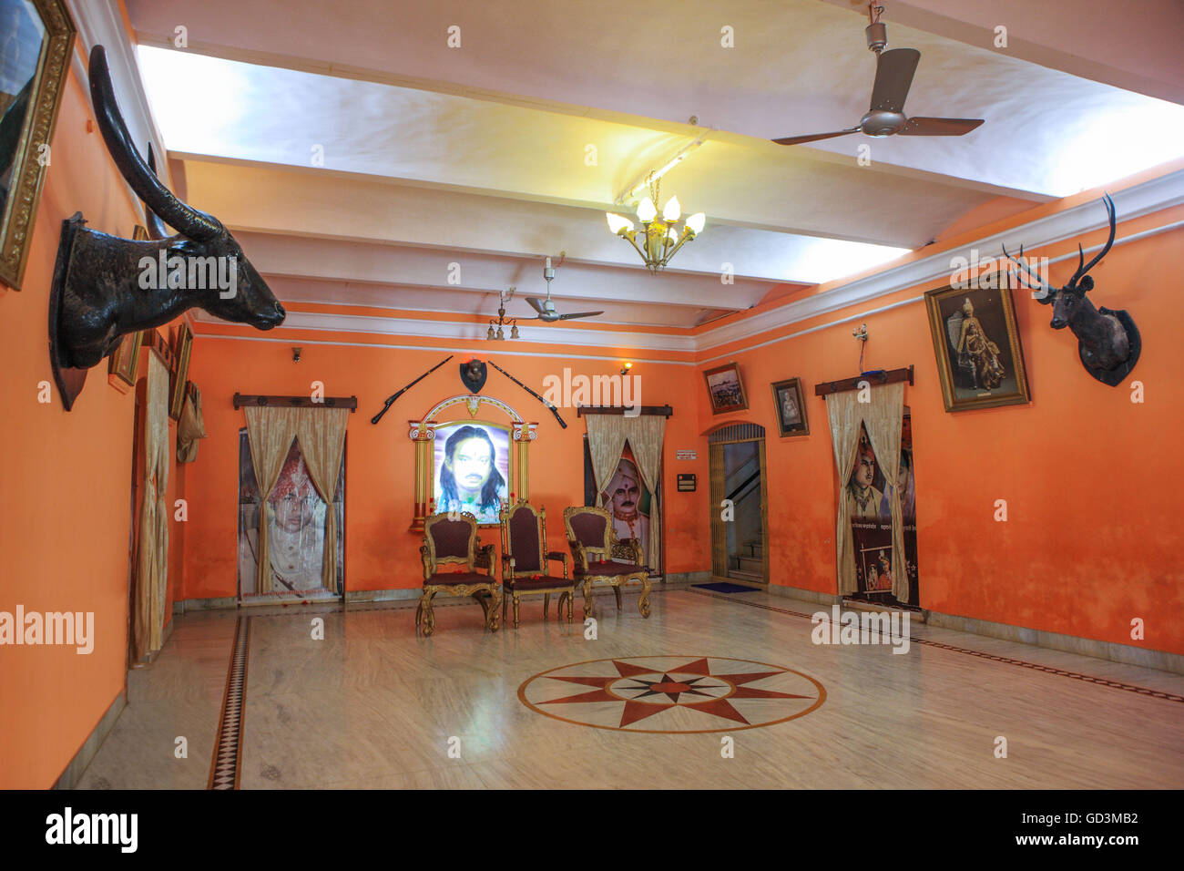 Interior part bastar palace jagdalpur hires stock photography and