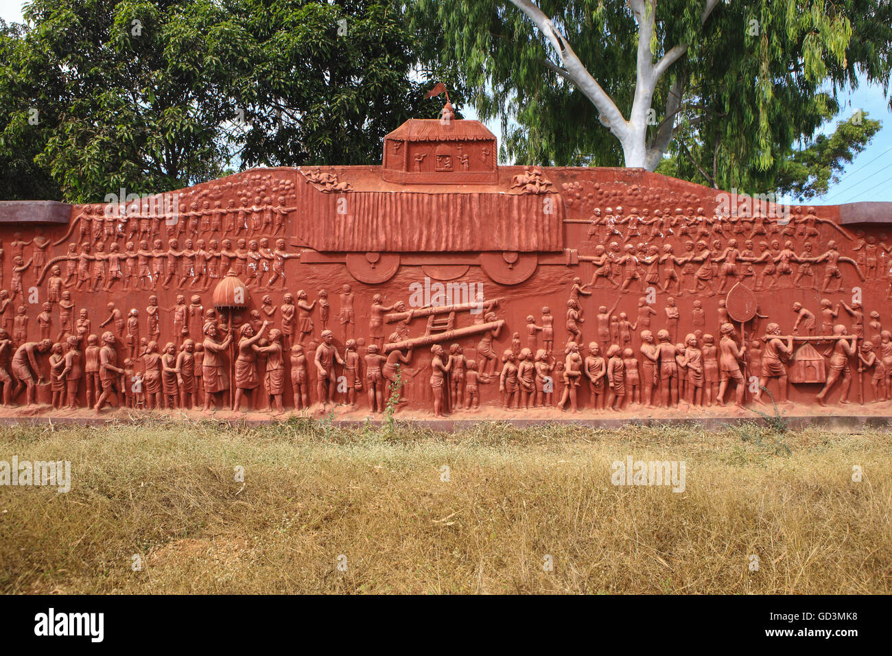 Terracotta murals, jagdalpur, bastar, chhattisgarh, india, asia Stock