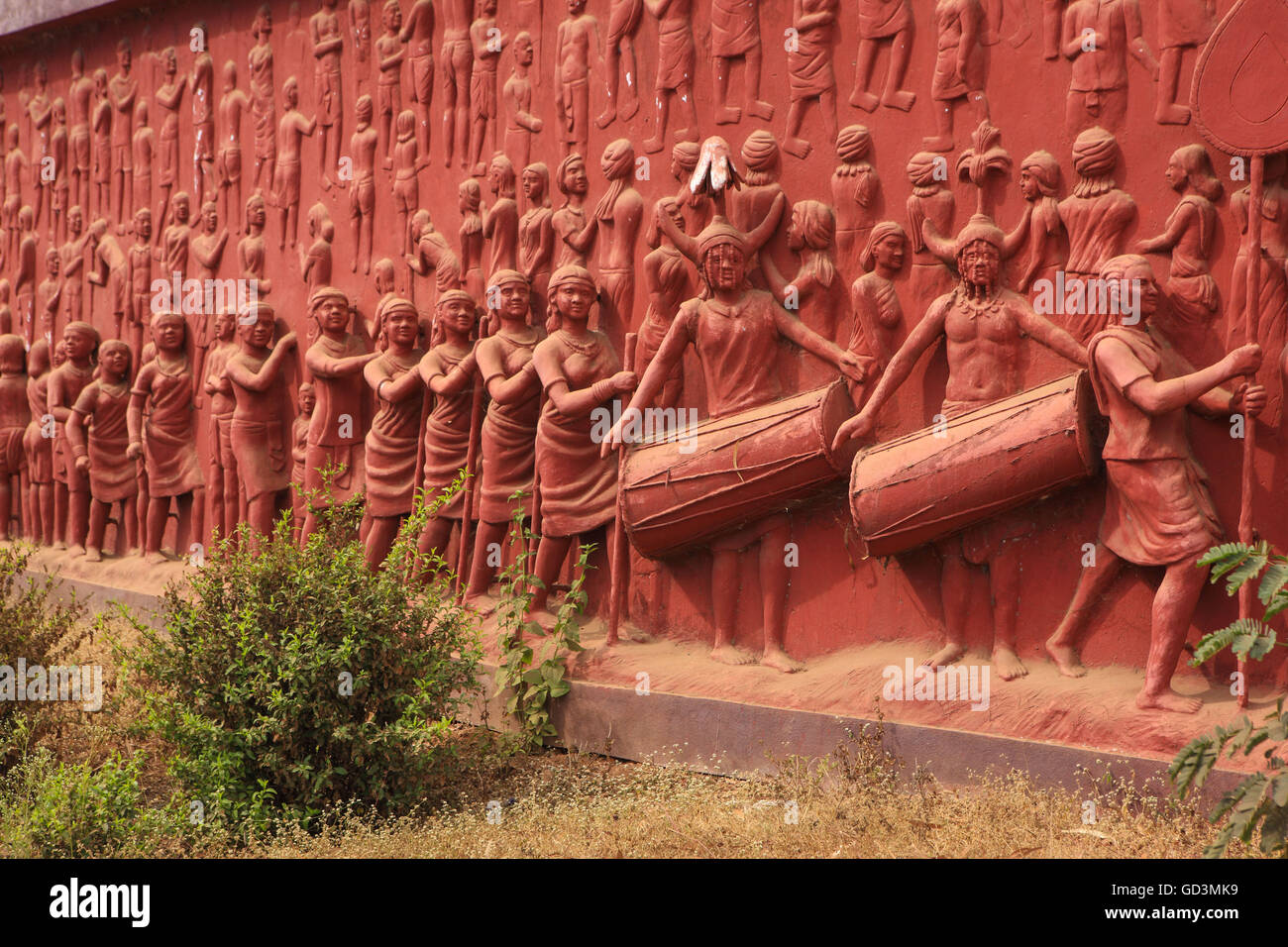 Terracotta murals, jagdalpur, bastar, chhattisgarh, india, asia Stock