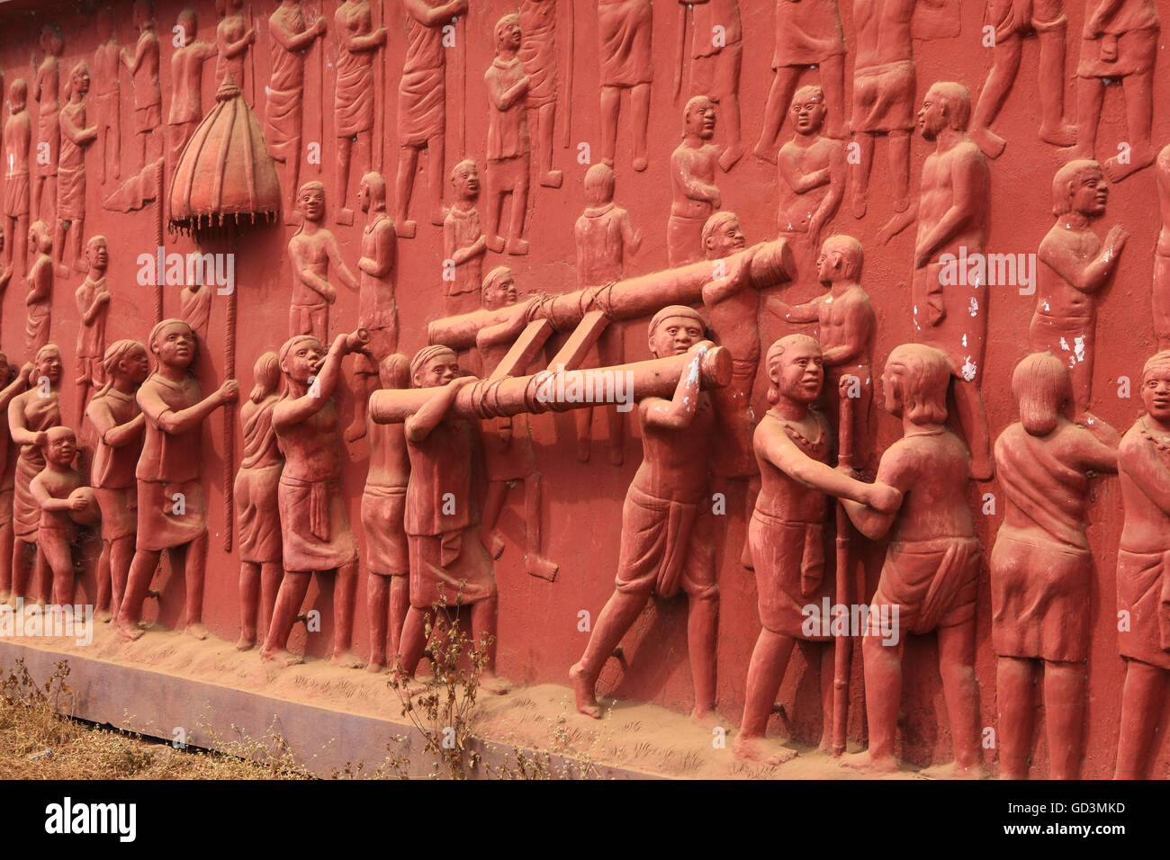 Terracotta murals, jagdalpur, bastar, chhattisgarh, india, asia hma