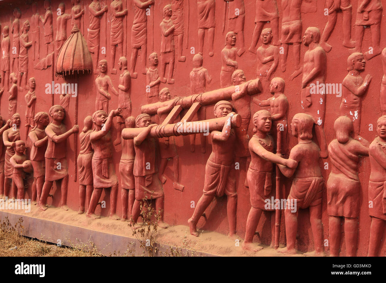 Terracotta murals, jagdalpur, bastar, chhattisgarh, india, asia - hma 196682 Stock Photo