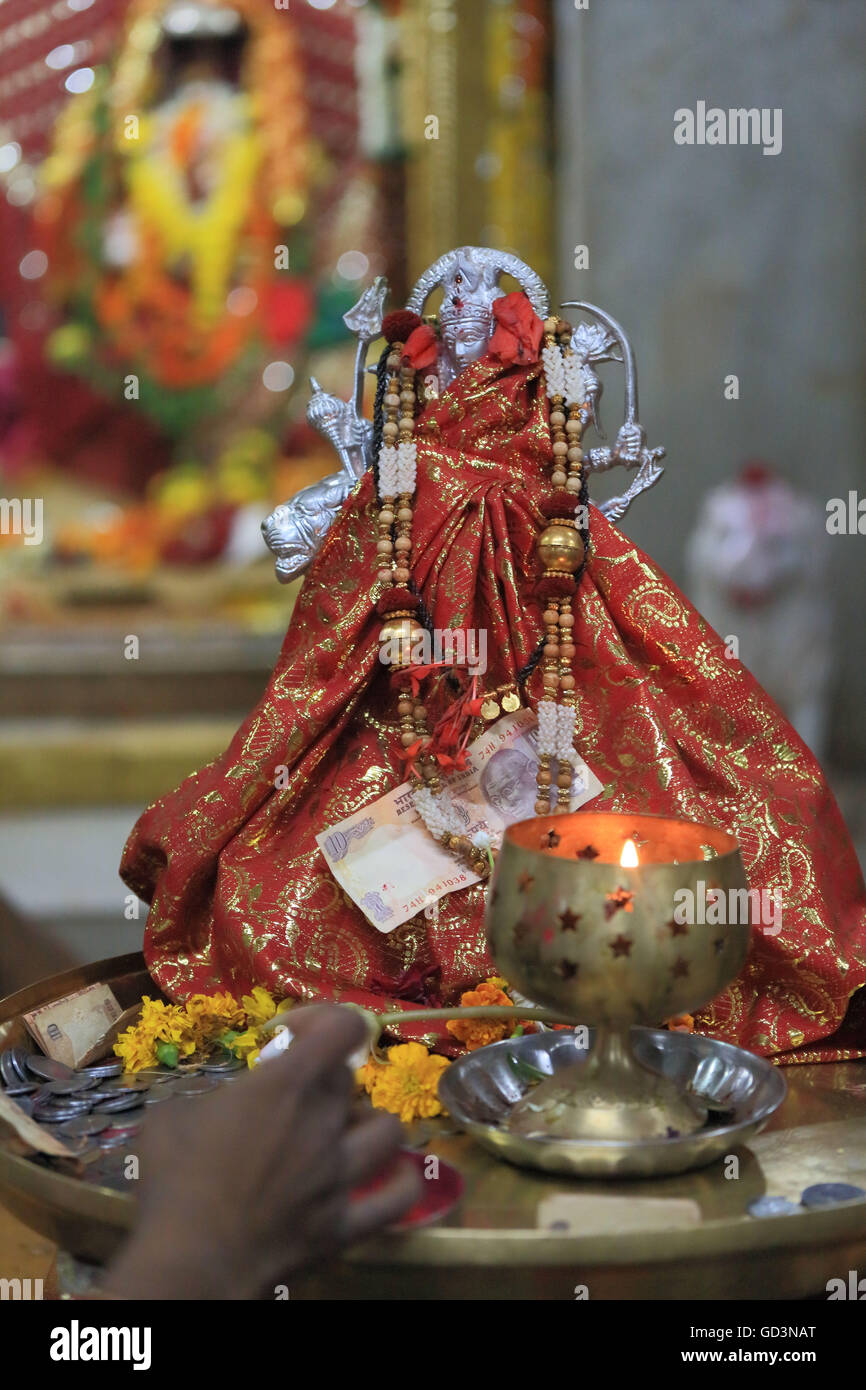 Goddess idol, danteshwari temple, jagdalpur, chhattisgarh, india, asia Stock Photo