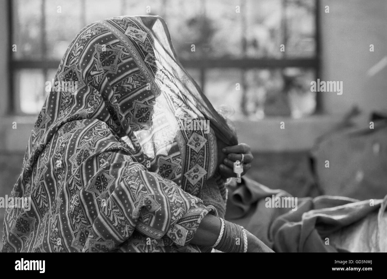 A woman in purdah Stock Photo