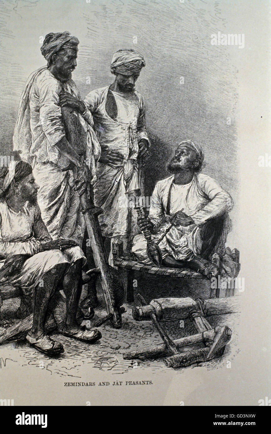 Zamindar and Jat peasant Stock Photo