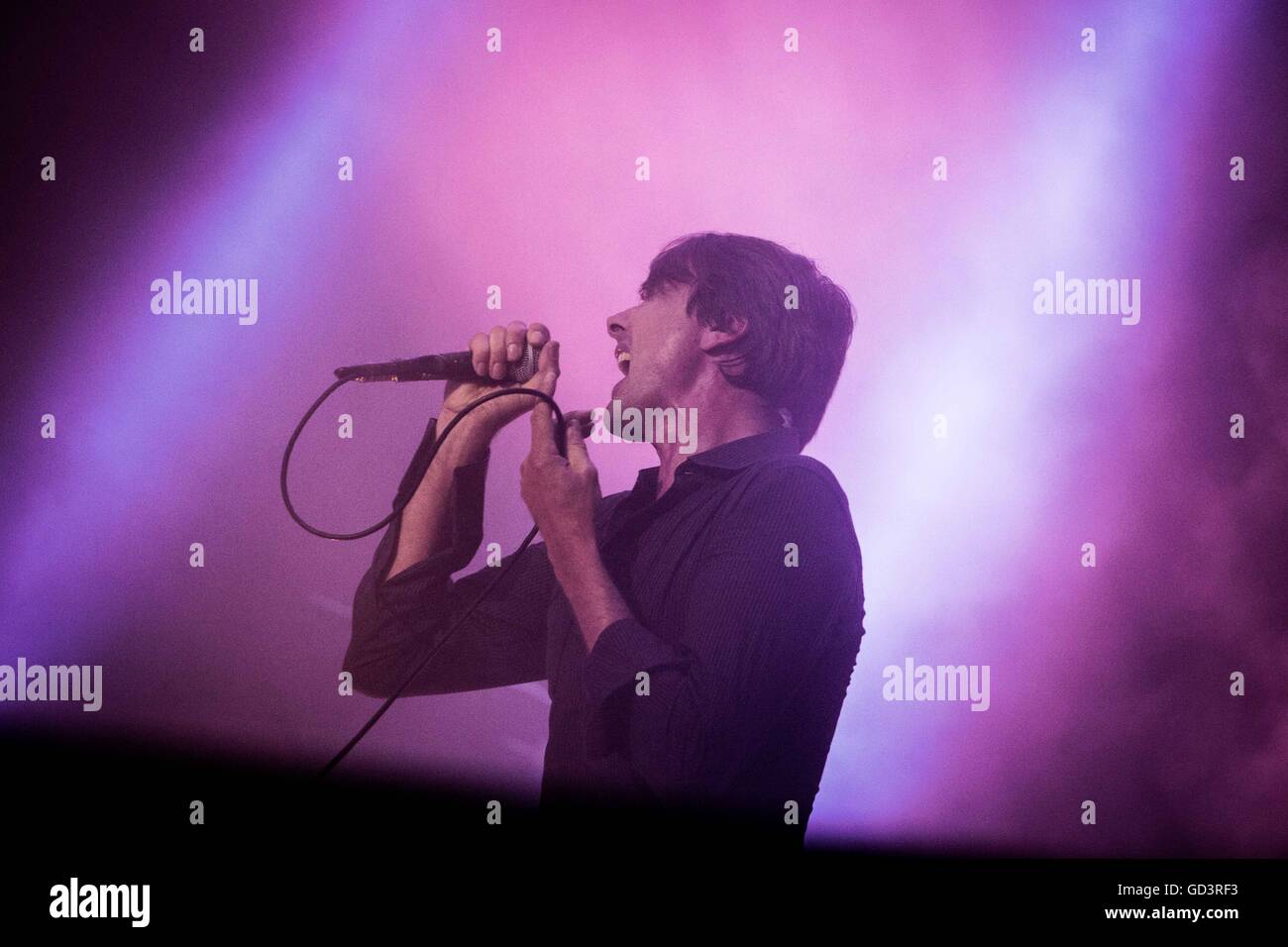 Monza, Italy 10th July 2016 Suede perform live at I-Days Festival 2016 Credit:  Roberto Finizio/ Alamy Live News Stock Photo