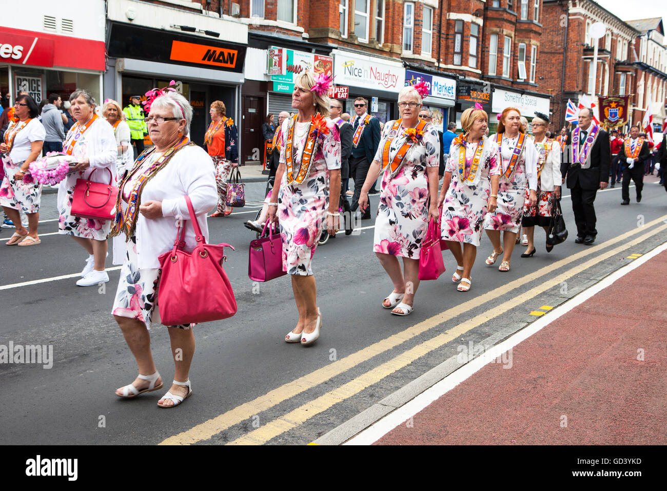 Drummers In Band In Orange Parade High Resolution Stock Photography And 