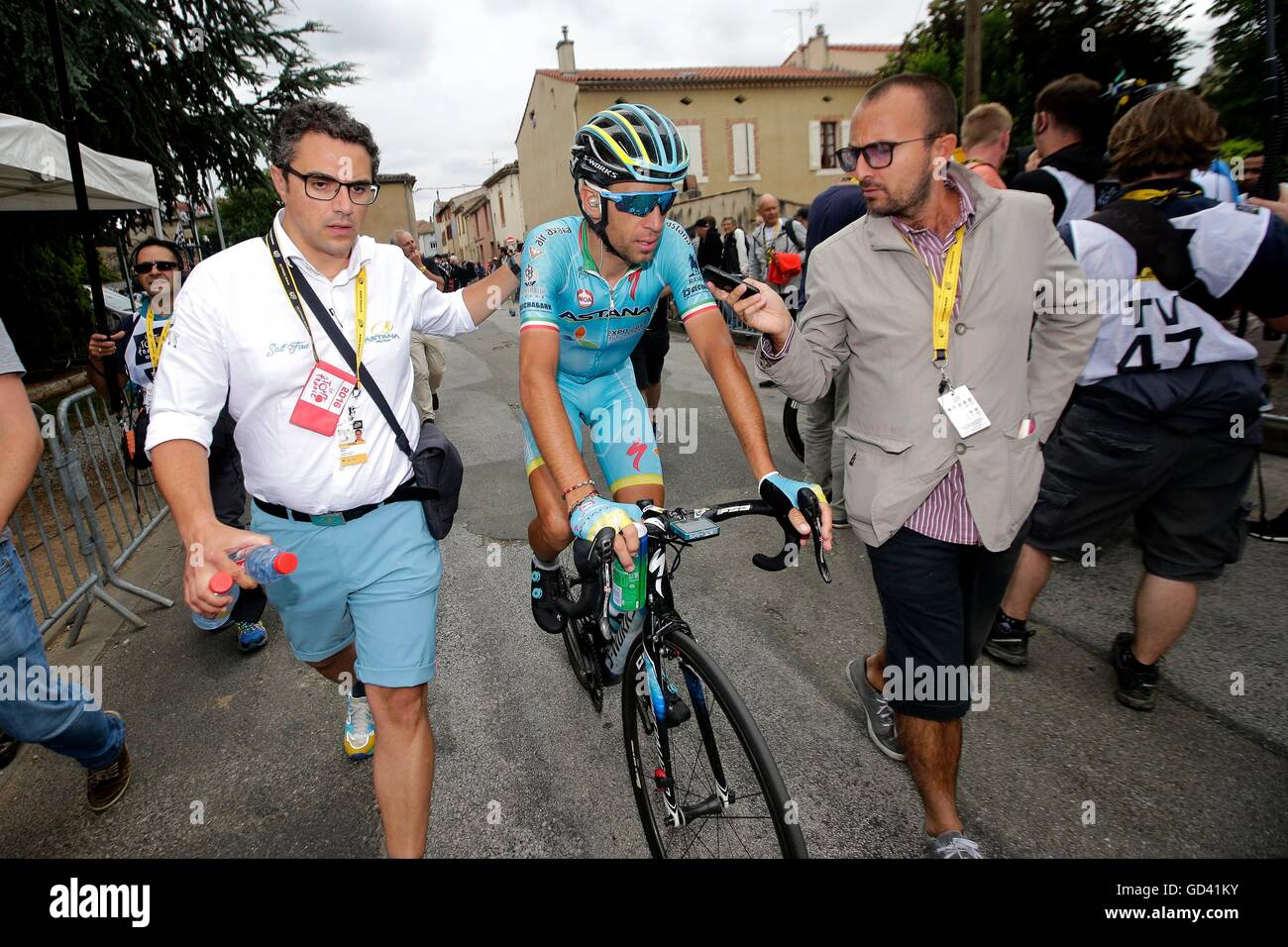 France. 12th July, 2016. Escaldes Engordany to Revel, France. Tour de France, stage 10.   NIBALI Vincenzo (ITA) of ASTANA PRO TEAM  during stage 10 of the 2016 Tour de France a 197 km stage between Escaldes-Engordany and Revel, on July 12, 2016 in Revel, France Credit:  Action Plus Sports Images/Alamy Live News Stock Photo