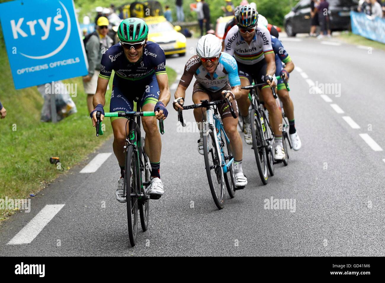 France. 12th July, 2016. Escaldes Engordany to Revel, France. Tour de France, stage 10.   MATTHEWS Michael (AUS) of ORICA GreenEDGE  during stage 10 of the 2016 Tour de France a 197 km stage between Escaldes-Engordany and Revel, on July 12, 2016 in Revel, France Credit:  Action Plus Sports Images/Alamy Live News Stock Photo