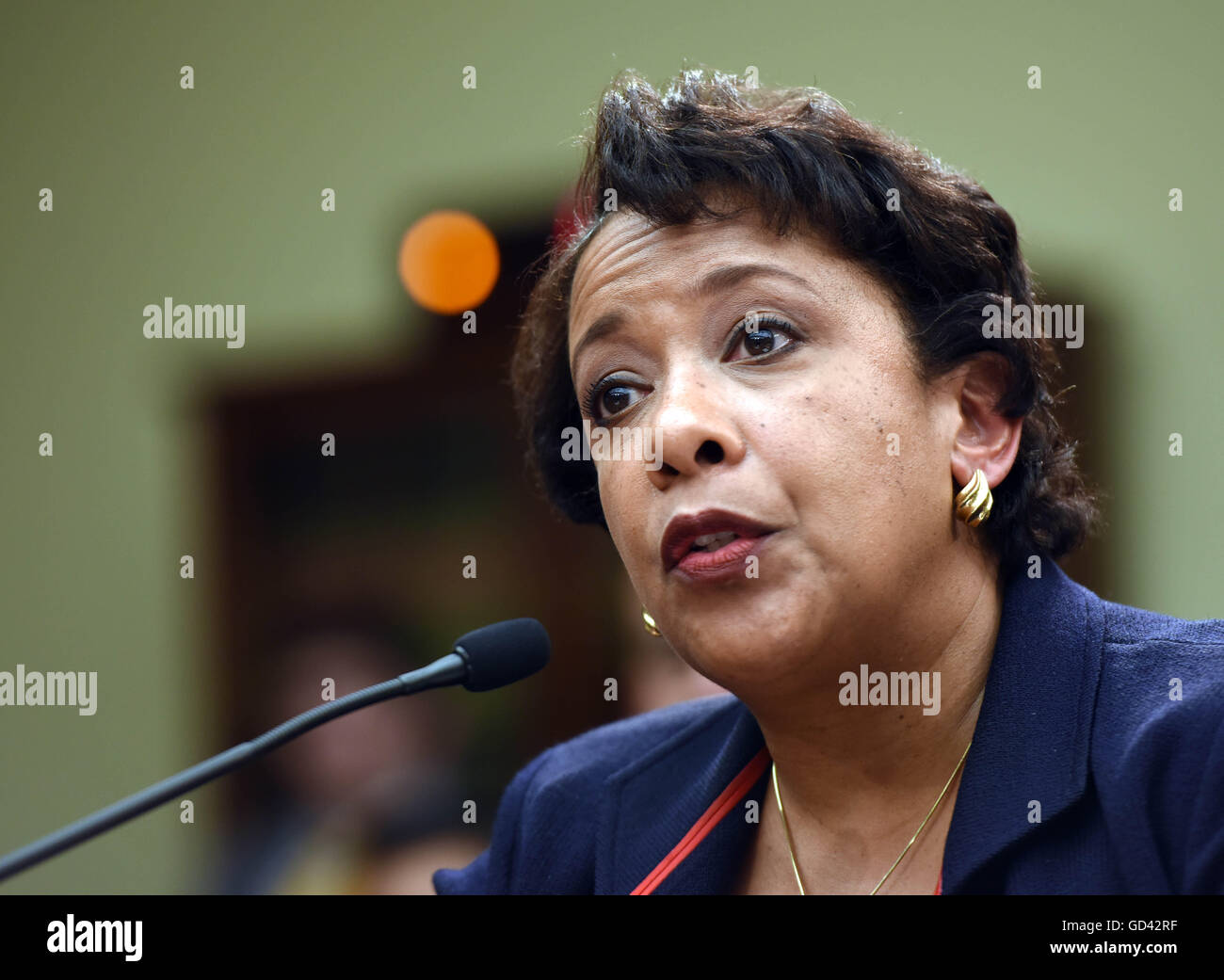 Washington, DC, USA. 12th July, 2016. U.S. Attorney General Loretta