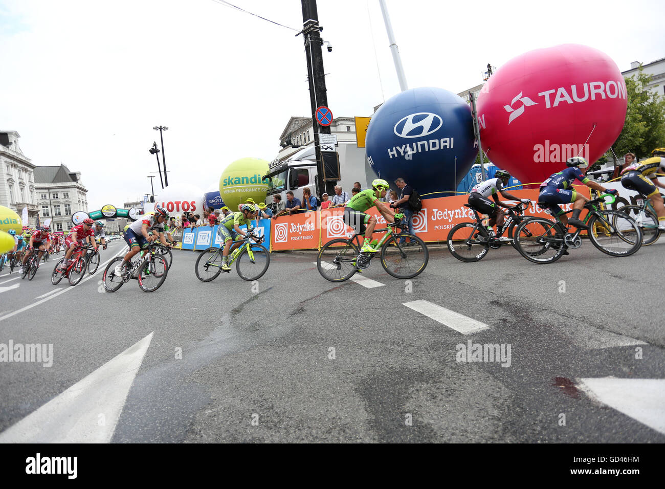 Warsaw, Poland. 12th July, 2016. 73th Tour de Pologne Credit:  Madeleine Ratz/Alamy Live News Stock Photo