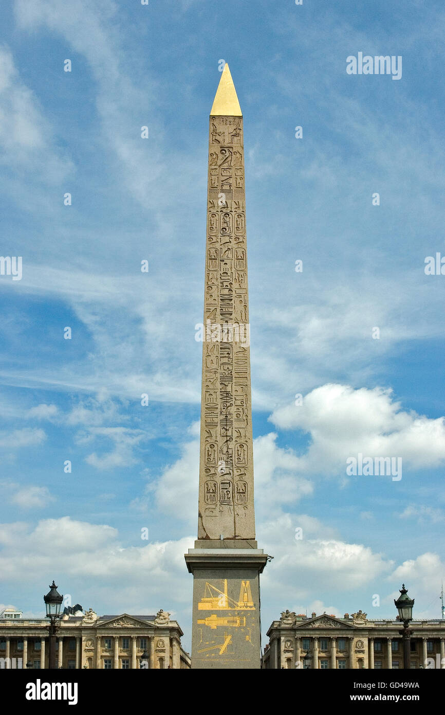 La Concorde Square. Obelisque. Paris. France. Stock Photo