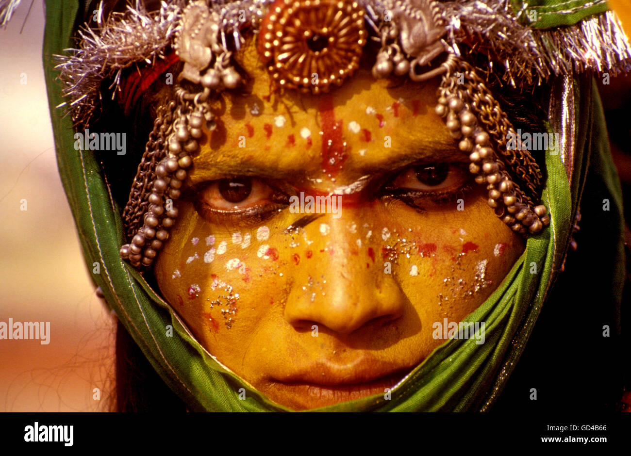 Traditionally dressed woman Stock Photo