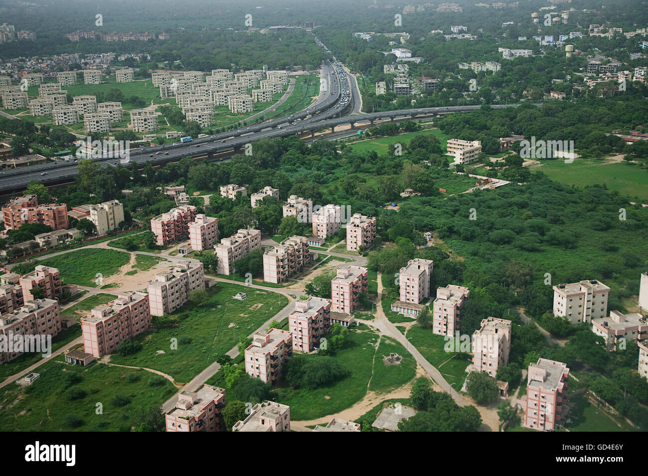 Aerial view of Gurgaon Stock Photo Alamy