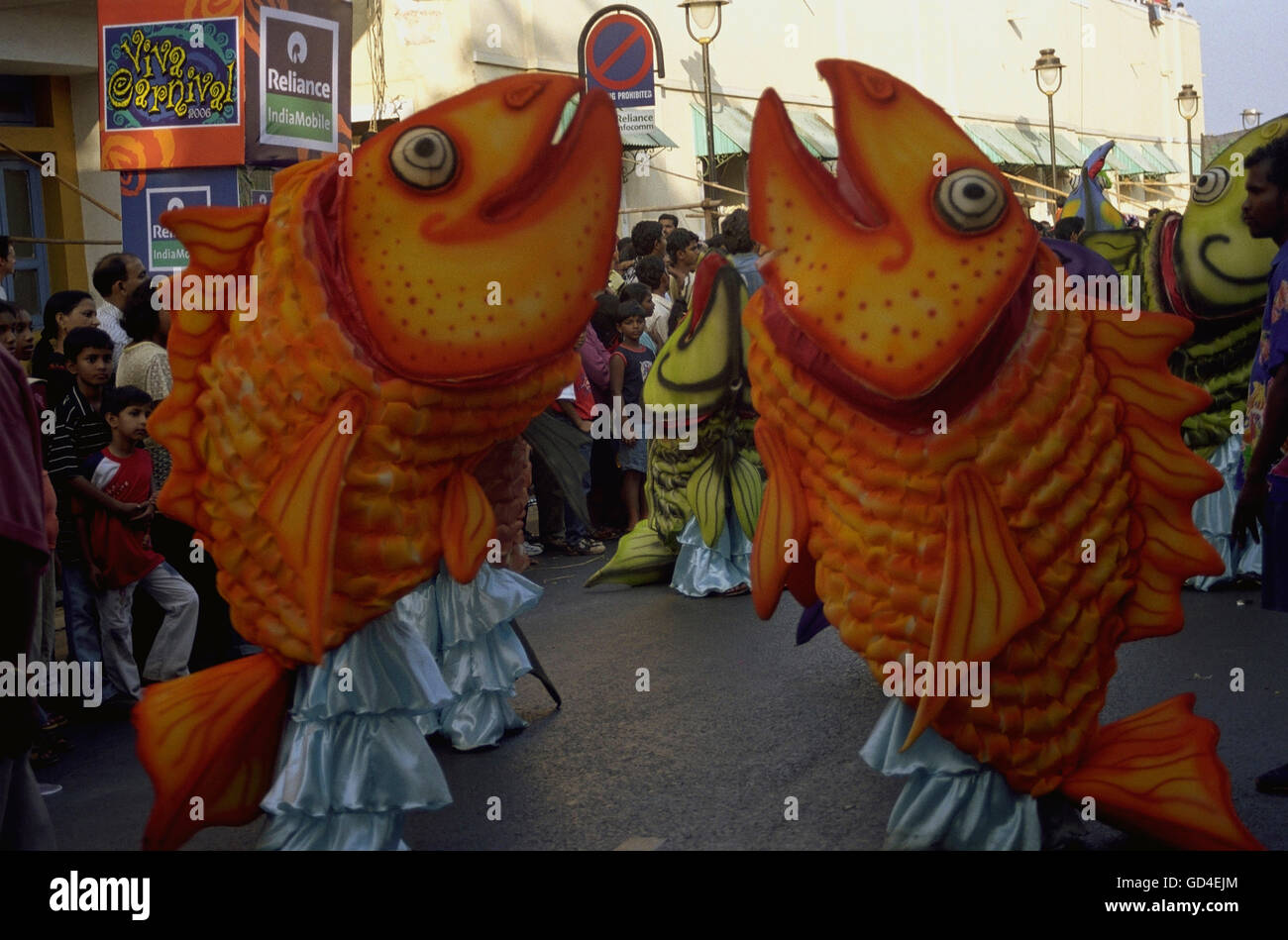 Colourful puppets at the carnival Stock Photo Alamy