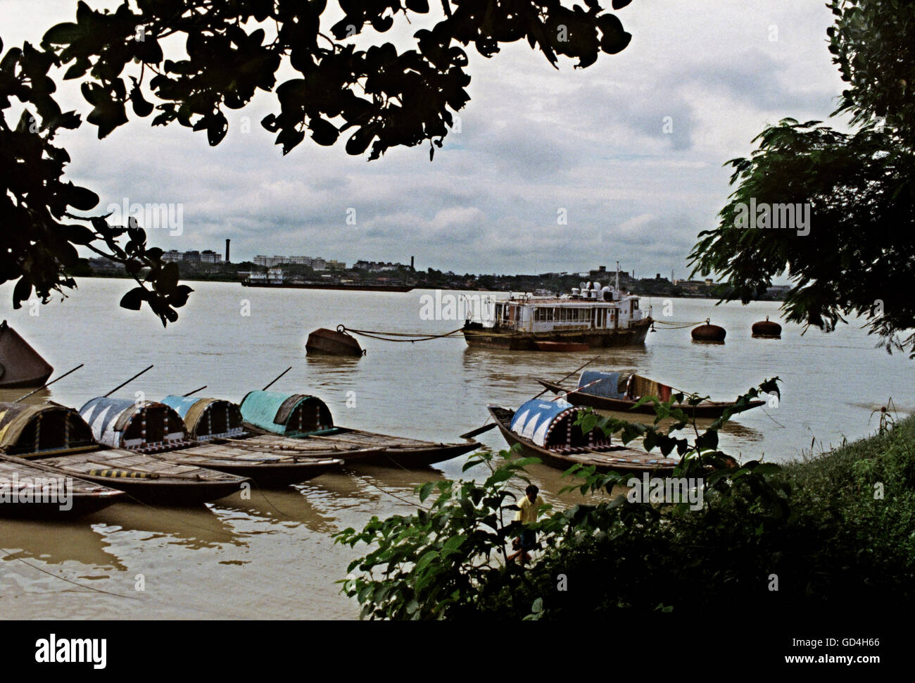 Boats on the river Stock Photo - Alamy