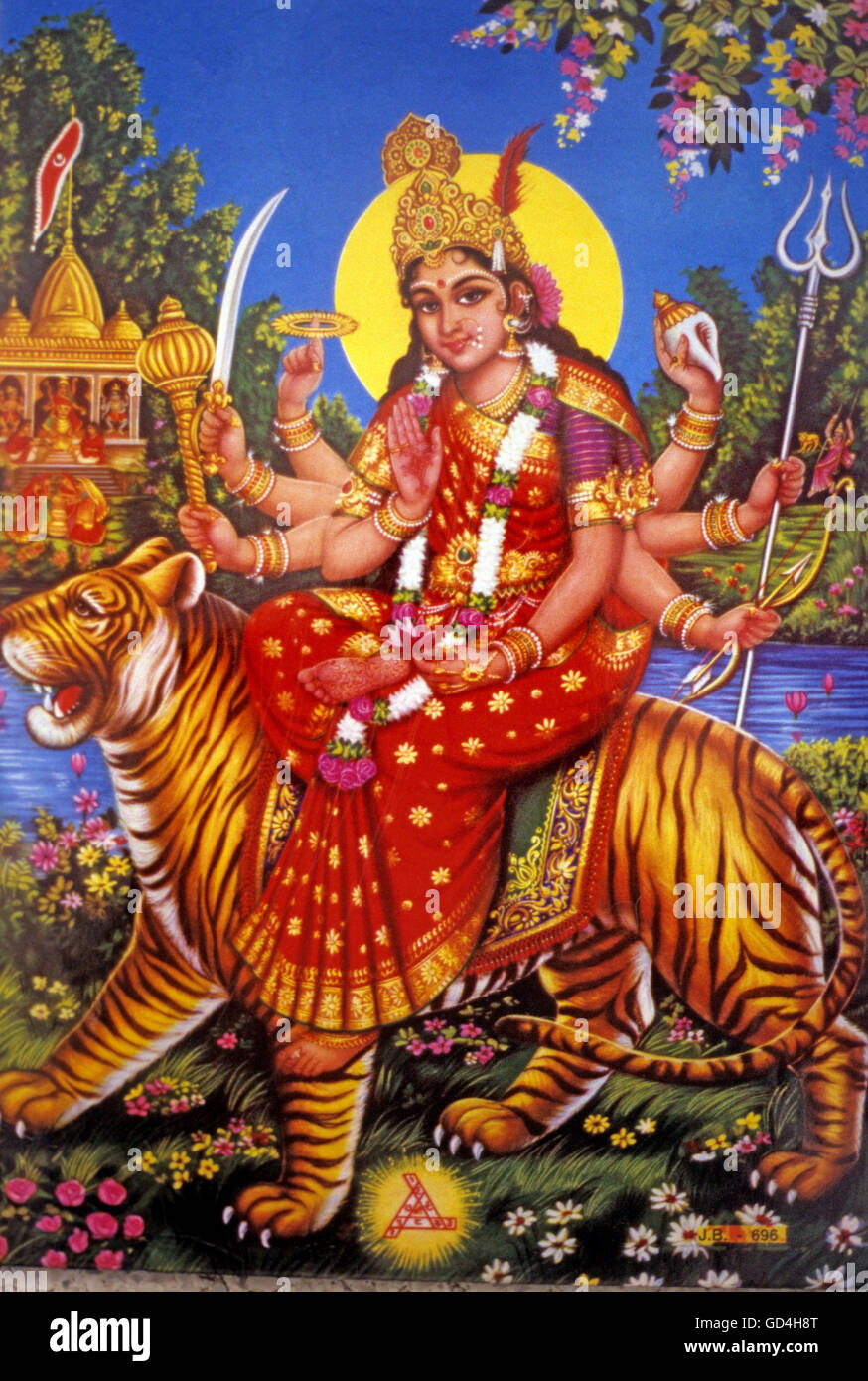 Poster of Durga Stock Photo Alamy