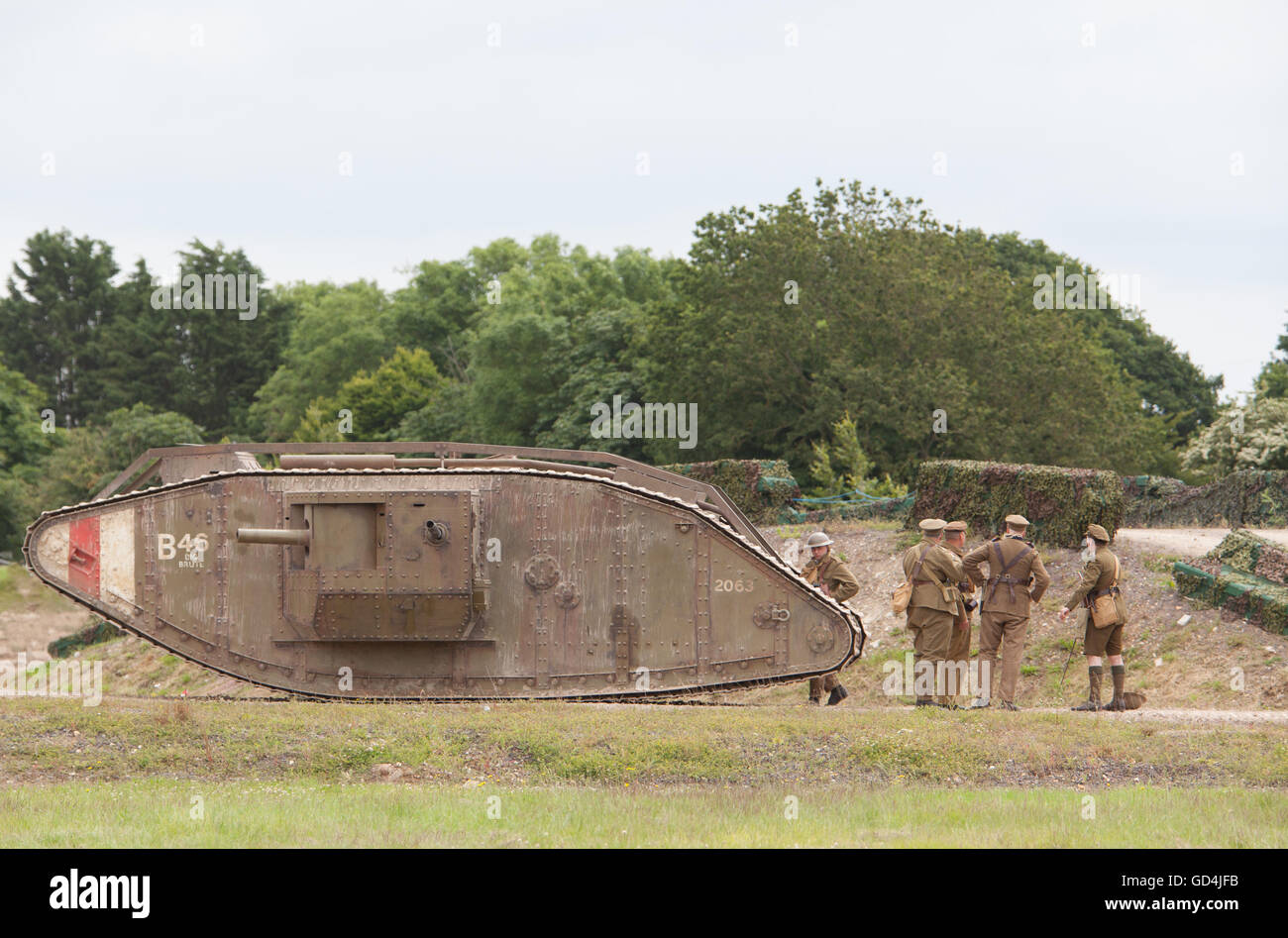 Tankfest, bovington, 2016 Mark IV First World War Tank (replica) used