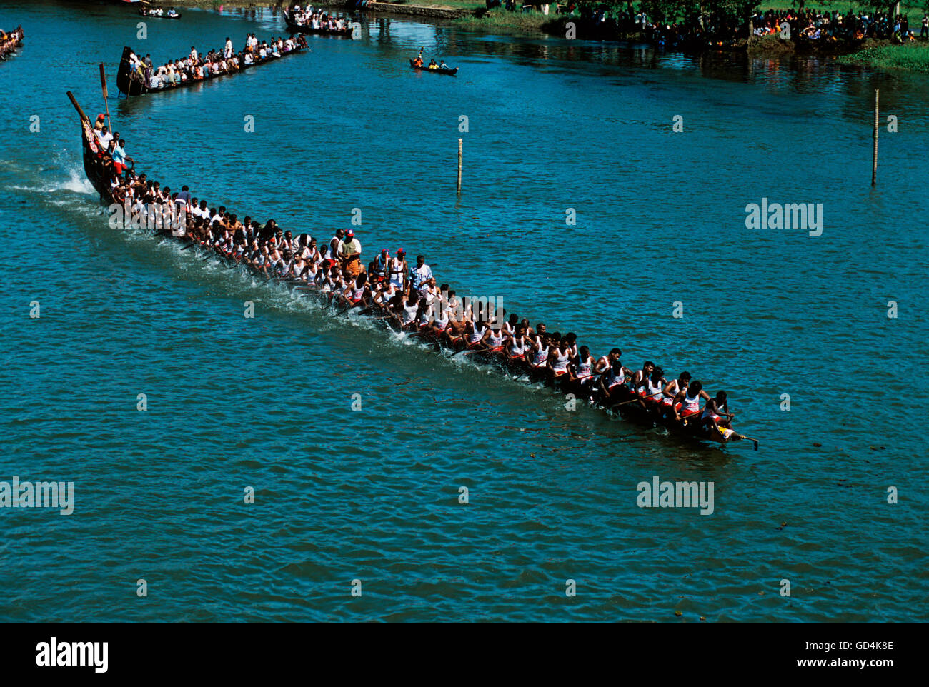Snake boat racing Stock Photo