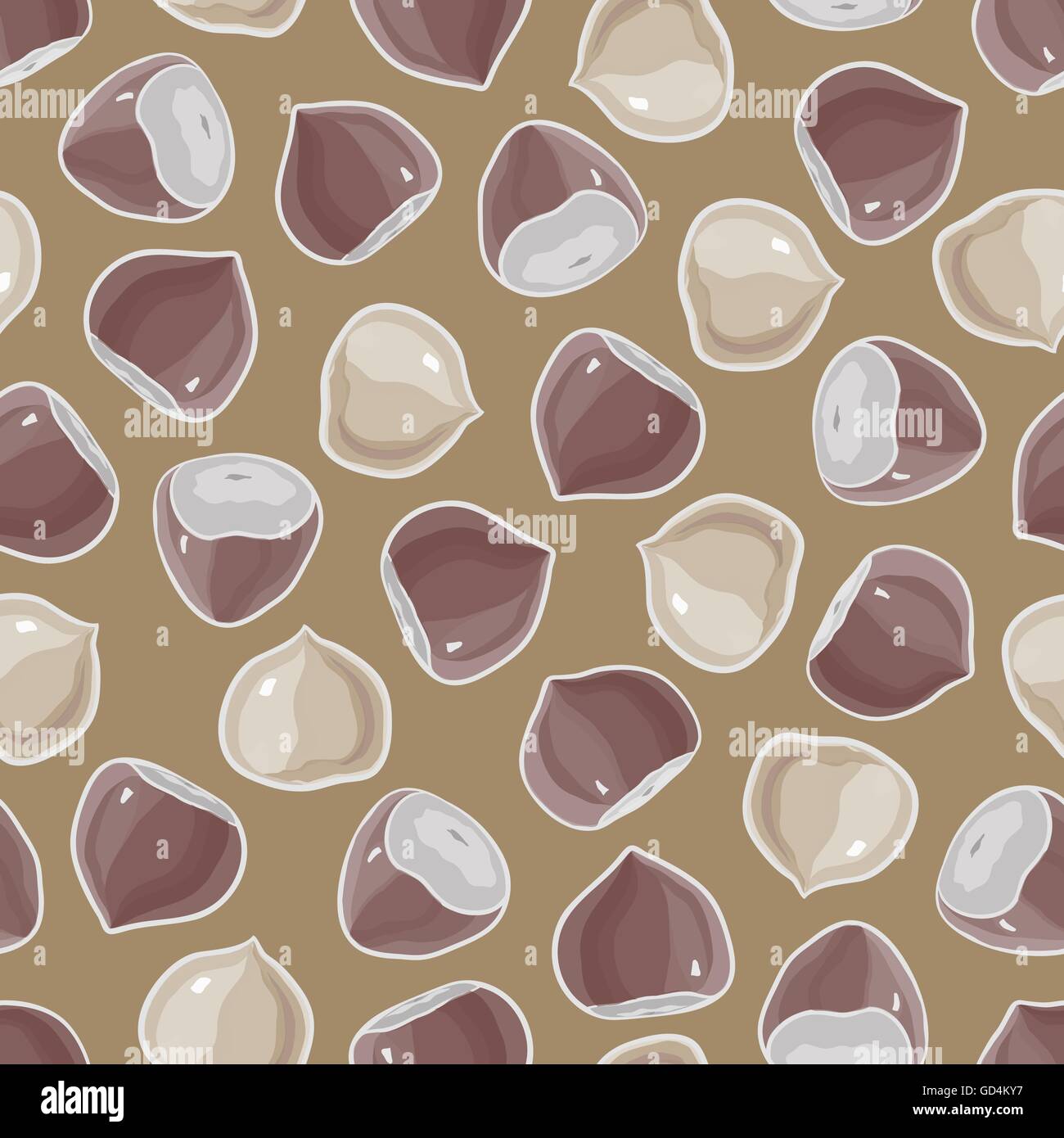 Hazelnut seamless pattern Stock Vector Image & Art - Alamy