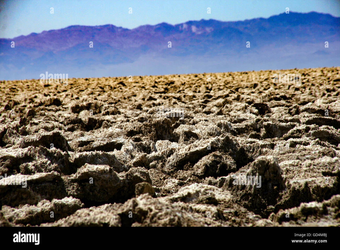 Death Valley Devils Golf Course Salt Rock mineral deposit Stock Photo