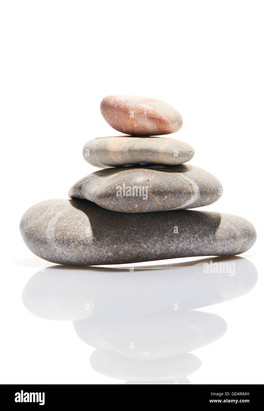 Japanese Zen Stone Garden Isolated On White Background Stock Photo Alamy