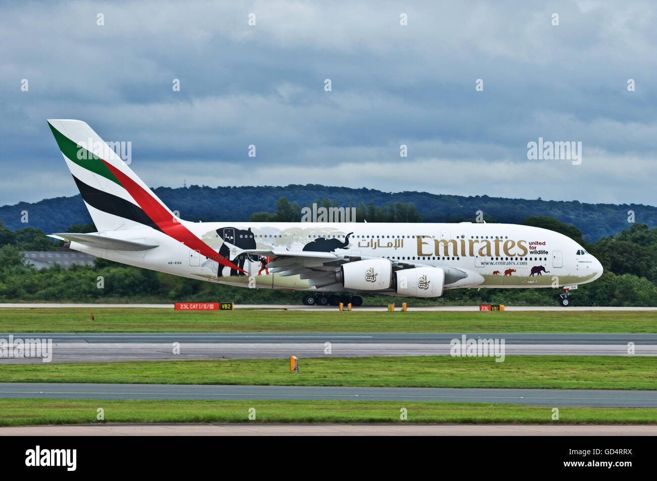 Emirates Airbus A380 Stock Photo