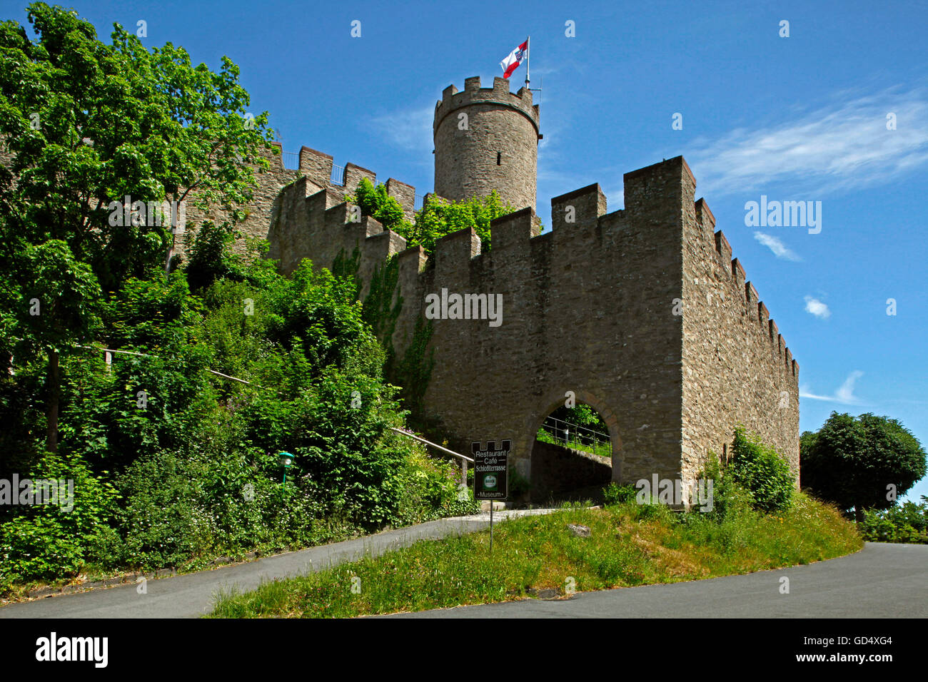 Biedenkopf Castle, Landmark of Biedenkopf City, district of Marburg-Biedenkopf, Hesse, Germany Stock Photo