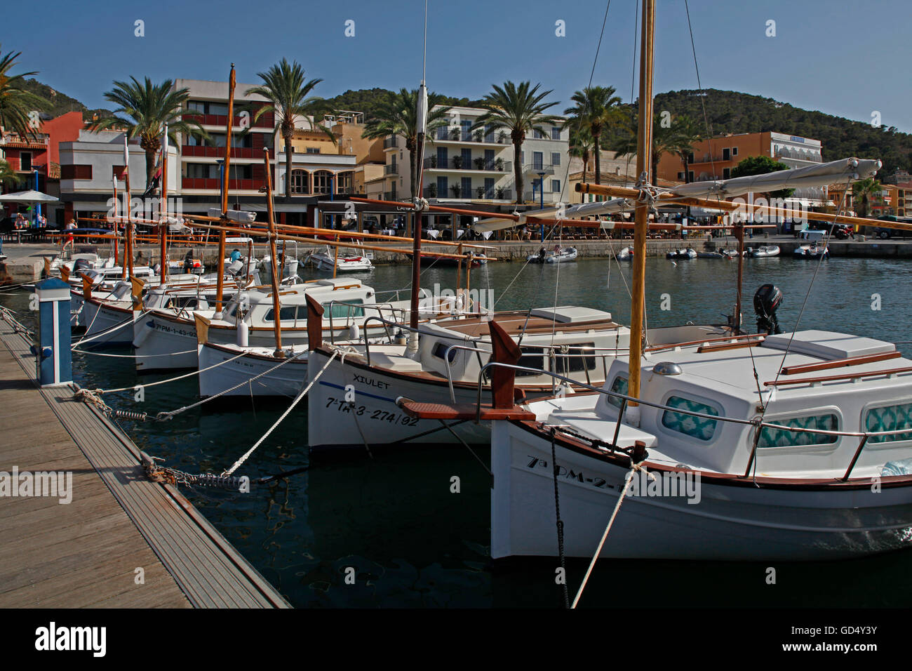 Harbour of Andraitx, Majorca, Balearic Islands, Spain / Andratx Stock ...