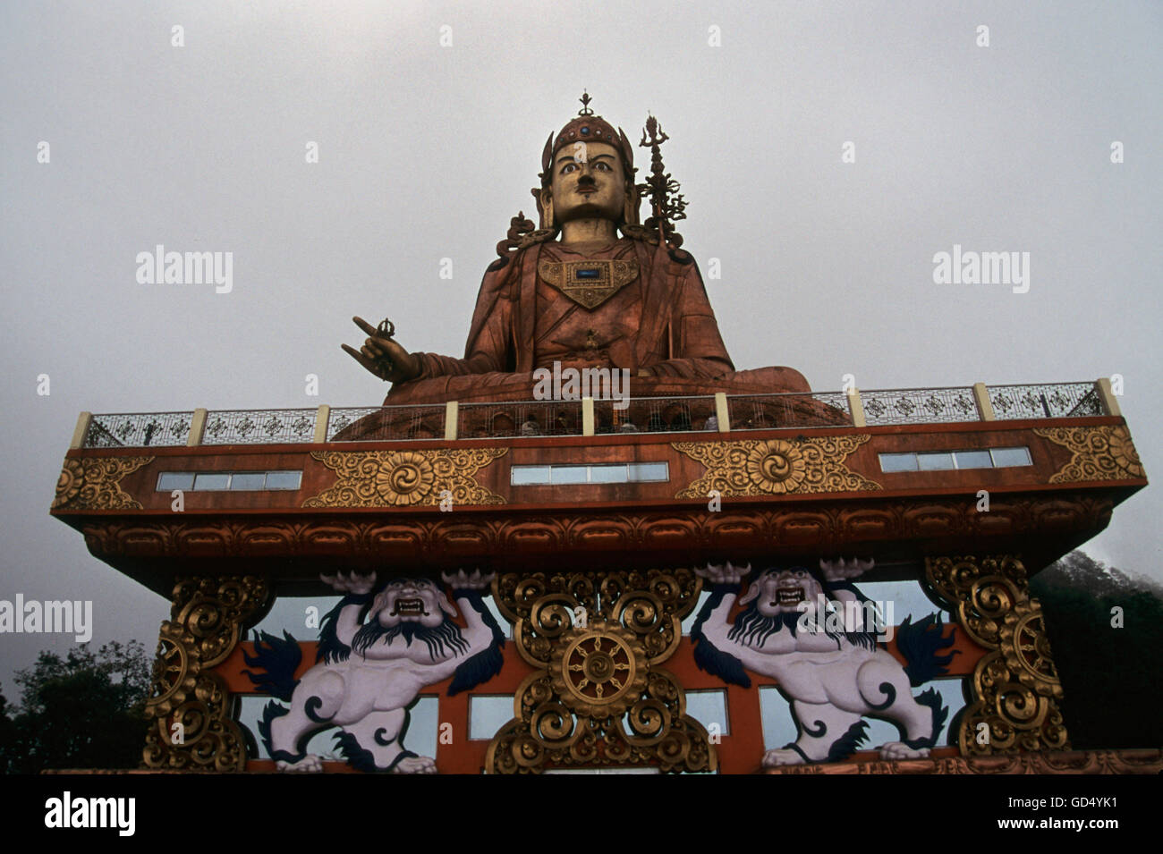 World tallest statue of Guru Padmasambhava , Namchi , Sikkim Stock Photo