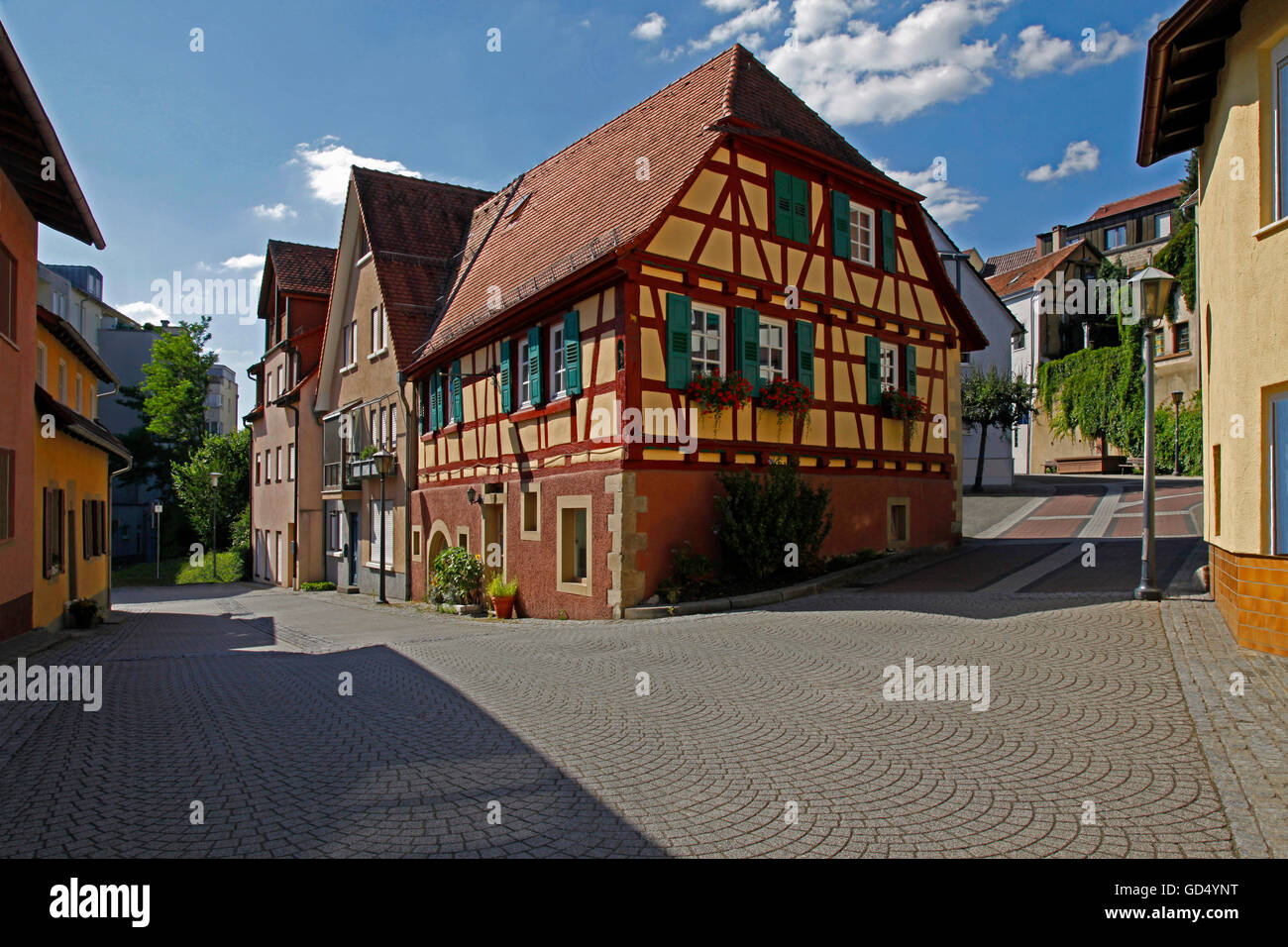 Old Town, half-timbered house, built in 1748, Bretten, Kraichgau, district of Karlsruhe, Baden-Wurttemberg, Germany Stock Photo