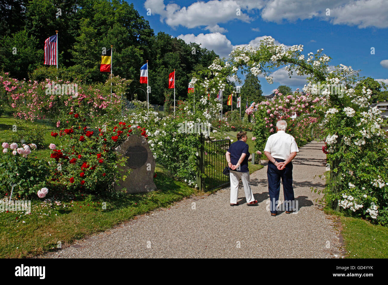 Rose garden, Rosengarten, Beutig, Moltkestrasse, BadenBaden, Baden