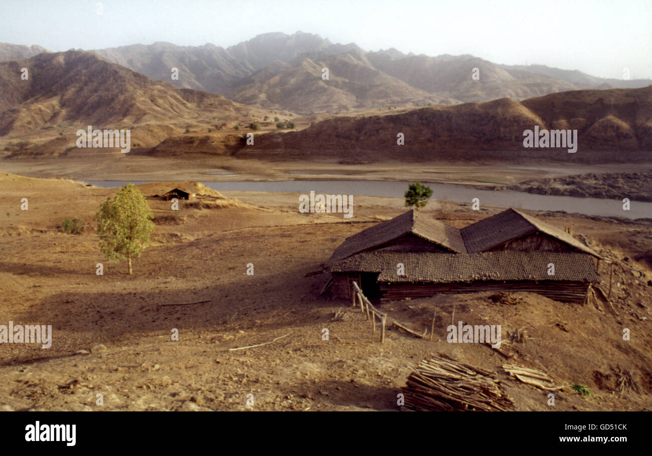 Tribal village Stock Photo