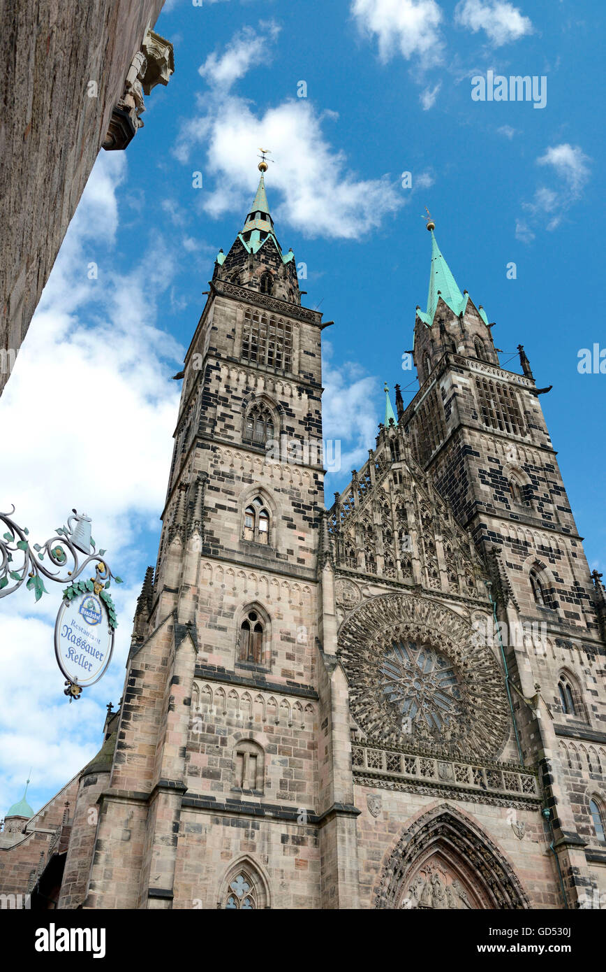 Lorenz church, Nuremberg, Franconia, Bavaria, Germany Stock Photo - Alamy