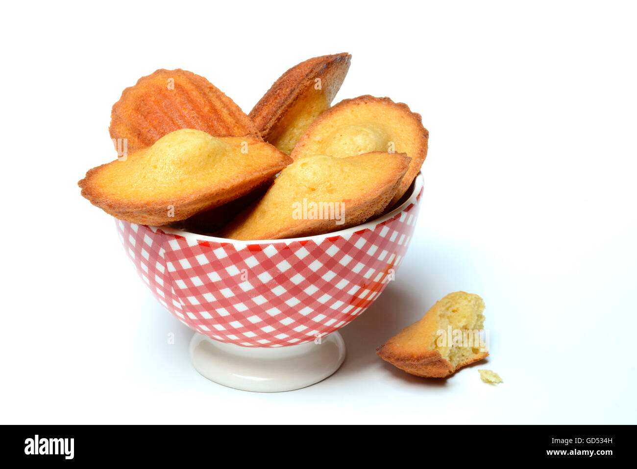 Madeleines in bowl Stock Photo
